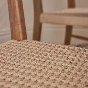 Lyon Wood And Wicker Dining Chair, 3 of 4