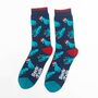 Men's Bamboo Socks Christmas Octopus And Squid, thumbnail 1 of 5