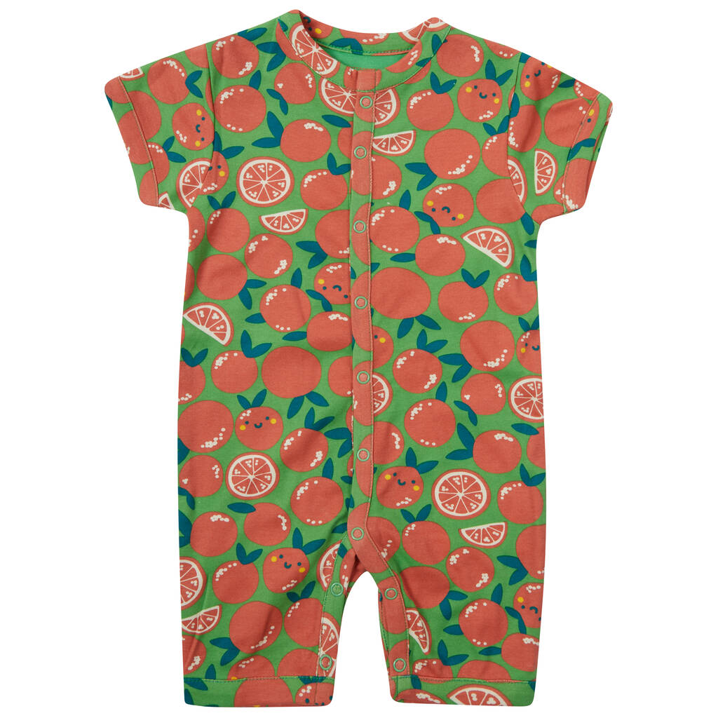 Shortie Romper Oranges By Piccalilly | notonthehighstreet.com
