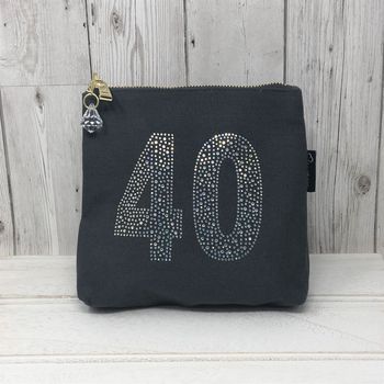 40th Birthday Grey Sparkly Bag, 3 of 3