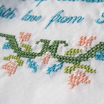 Personalised Message Embroidered Handkerchief Gift For Her, 3 of 5
