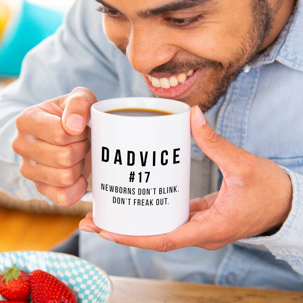 Dad To Be 'Dadvice' Newborns Ceramic Mug, 1 of 7