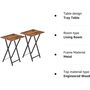 Set Of Two Side Table Folding Coffee Tables End Desk, thumbnail 5 of 9