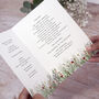 Whimsical Noel Wedding Order Of Service, thumbnail 2 of 2