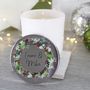 Wreath Scented Christmas Candle With Lid For Couples, thumbnail 3 of 7