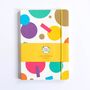 Rainbow Notebook |Elastic Enclosure |Confetti Pattern, thumbnail 7 of 7
