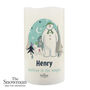 Personalised The Snowman And The Snowdog Christmas Nightlight LED Candle, thumbnail 4 of 4