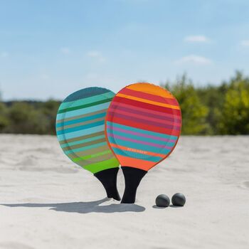 Outdoor Game Beach Tennis Set With Two Bats And One Ball, 3 of 8