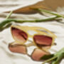 Cream Thin Frame Butterfly Cat Eye Sunglasses, thumbnail 2 of 8