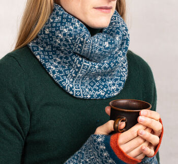 Soft Knitted Fair Isle Lambswool Snood, 8 of 12