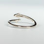 Sterling Silver Minimalist Dolphin Adjustable Ring, thumbnail 3 of 6