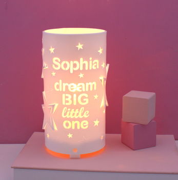 Personalised Dream Big Little One Star Night Light, 6 of 12