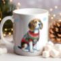 Personalised Beagle In Christmas Jumper Mug, thumbnail 1 of 2