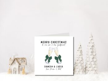Personalised Christmas Card For Son And Girlfriend, 2 of 8