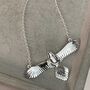 Sterling Silver Eagle Moonstone Necklace, Spirit Animal, thumbnail 8 of 12