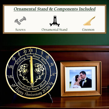 Anniversary Gift Sundial ‘Wonderful Years’ Celebration Present, 5 of 10