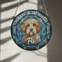 Cavapoo Brown And White Memorial Suncatcher, thumbnail 4 of 6