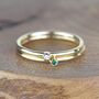 Solid 9ct Gold Handmade Birthstone Stacker Ring, thumbnail 1 of 6