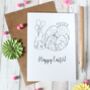 Personalised Illustrated Happy Easter Card, thumbnail 4 of 5