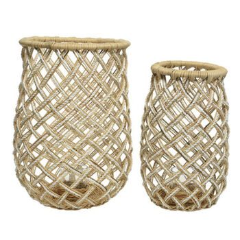 Raffia Indoor Outdoor Lantern, 2 of 2