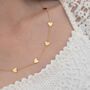 Bridesmaid Love Heart Chain Necklace, thumbnail 2 of 5