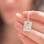 Roman Numerals Rectangle Necklace, thumbnail 2 of 7