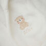 Personalised Biscuit Bear Ivory Fleece Robe, thumbnail 2 of 5