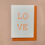 Handprinted Love Card, thumbnail 1 of 2