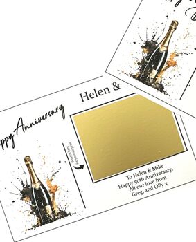 Anniversary Personalised Gift Envelope With Optional Gift Scratchcard, 4 of 4