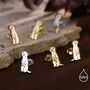 Sterling Silver Tiny Meerkat Stud Earrings, thumbnail 5 of 12