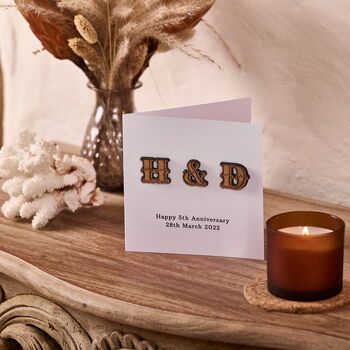 Personalised Initials Wedding Keepsake Card, 2 of 7