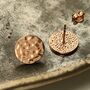 Sterling Silver Hammered Disc Studs, thumbnail 9 of 11