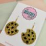 Cookie Glitter Earrings / 'One Tough Cookie' / Strength And Encouragement Gift / Gift For Bakers, thumbnail 5 of 7
