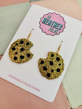 Cookie Glitter Earrings / 'One Tough Cookie' / Strength And Encouragement Gift / Gift For Bakers, 5 of 7