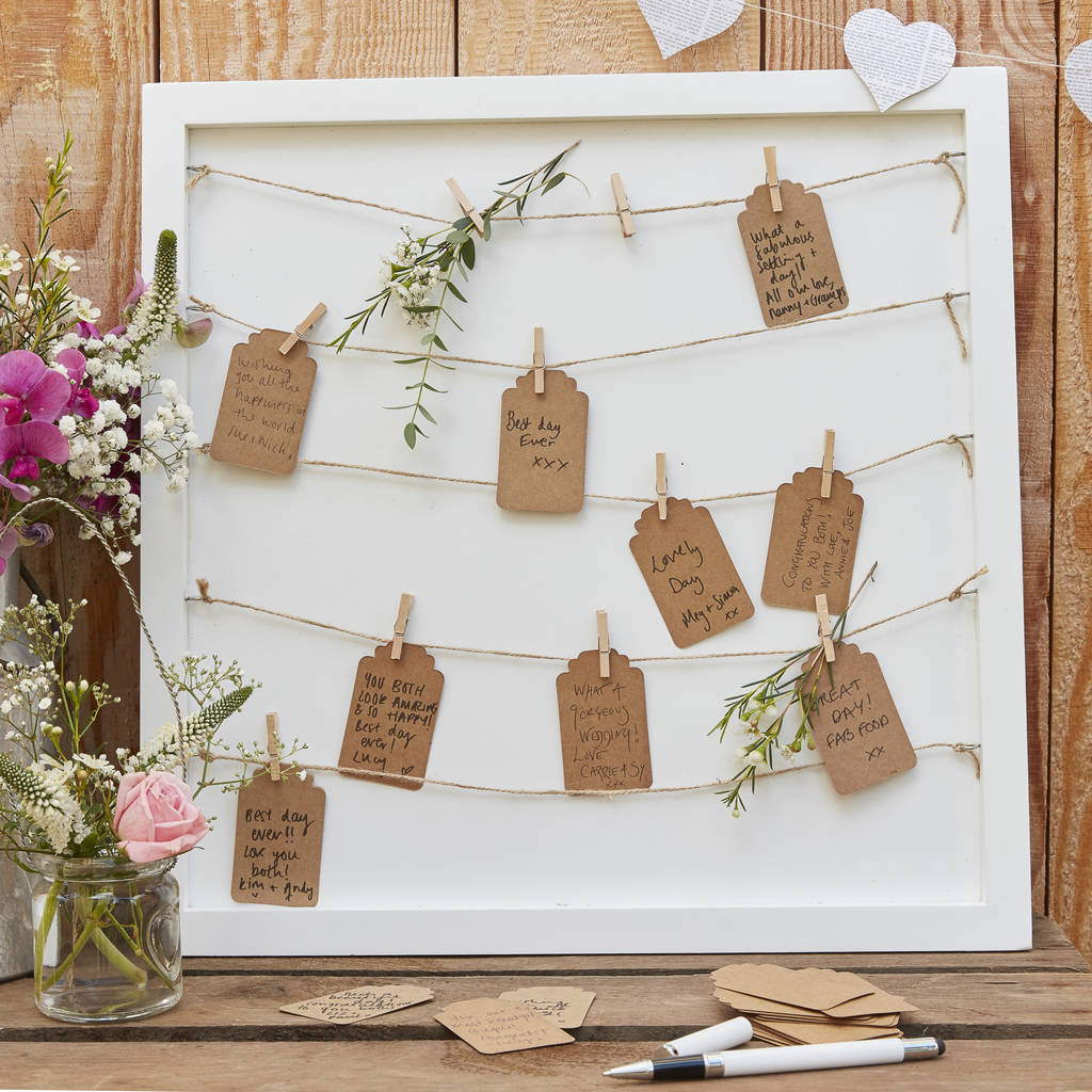 Peg And String Frame Wedding Guestbook Alternative, 1 of 3
