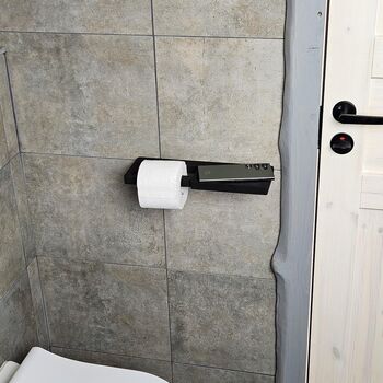 Wooden Toilet Paper Rack With Shelf, 5 of 11