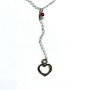 Open Heart Silver Lariat With Love Stone, thumbnail 3 of 6