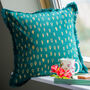 Mirage Rain Drops Recycled Cotton Cushion Cover, thumbnail 2 of 6