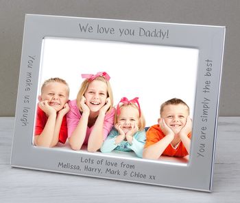 We Love Or I Love Daddy In Silver Plate Or Wood, 3 of 4