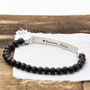 Personalised Men's Silver And Wood Beaded Bracelet, thumbnail 2 of 6