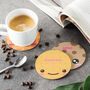 Personalised Kawaii Biscuit Coaster Four Designs, thumbnail 5 of 5