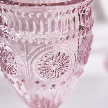 Set Of Four Armas Rose Wine Goblets, 4 of 5
