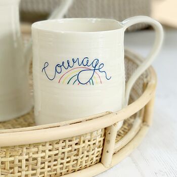 Courage Positive Message Rainbow Mug, 2 of 5