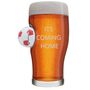 Personalised 'It's Coming Home' Football Beer Glass, thumbnail 1 of 4