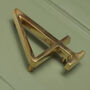 Premium Floating Plain House Numbers In Brass Finish, thumbnail 11 of 12