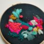 Navy Linen Abstract Embroidery Kit, thumbnail 1 of 3