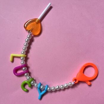 Personalised Name Bag Charm Kidult, 7 of 9