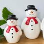 Christmas Ceramic Snowman Family, thumbnail 1 of 7
