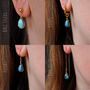 Labradorite Crystal Stud Earrings, thumbnail 2 of 12