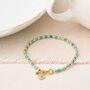 Linear December Birthstone Bracelet Turquoise Sterling Silver, thumbnail 1 of 4